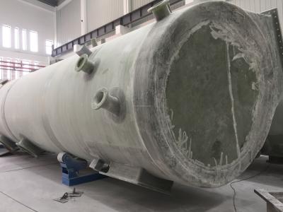 ferida transversal 11m3 cilíndrico do tanque do tratamento da água de Frp do antisséptico de 1600mm