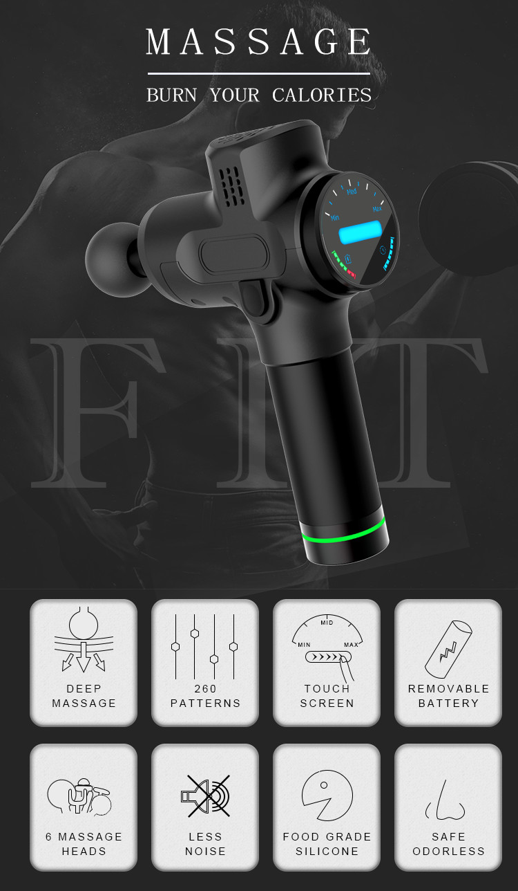 260 оружие массажа батареи лития 2400mah Massager мышцы скоростей Handheld Physion