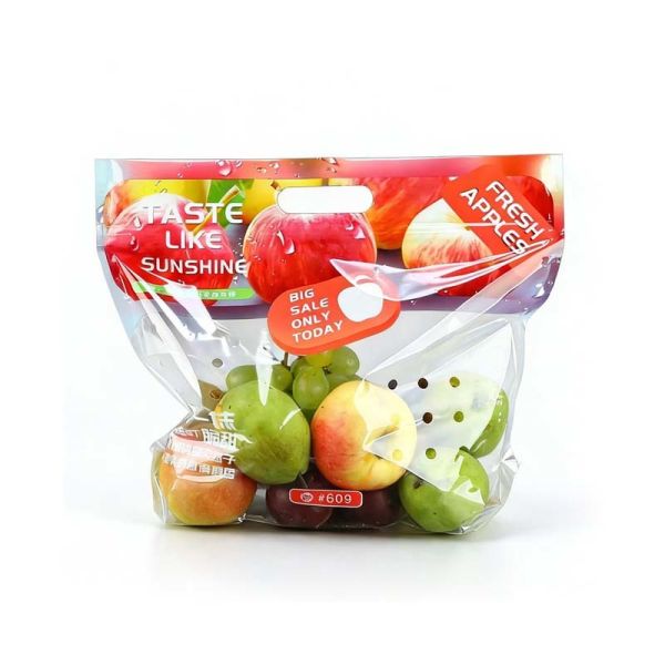 Food Grade Micro Perforated Bag Customizable Plastic Grape Bags Breathable