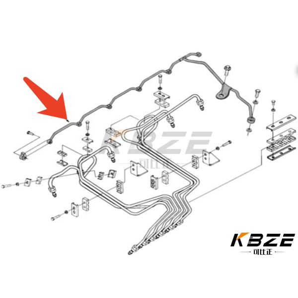 KBZE CUMMINS 6BT 6BT5.9 3926103 экскаватор дизельный двигатель инжектор обратная линия
