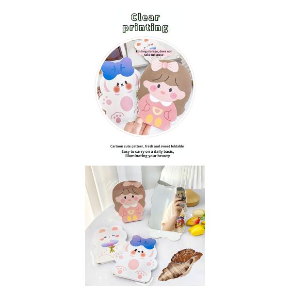 Дополнительный логотип складной макияж складной макияж милый путешественник косметический суеверие зеркало для и логотип