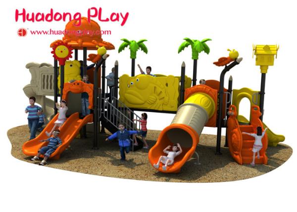 Gym Outdoor Playground Slides Equipment For Residential Area / Kindergarten