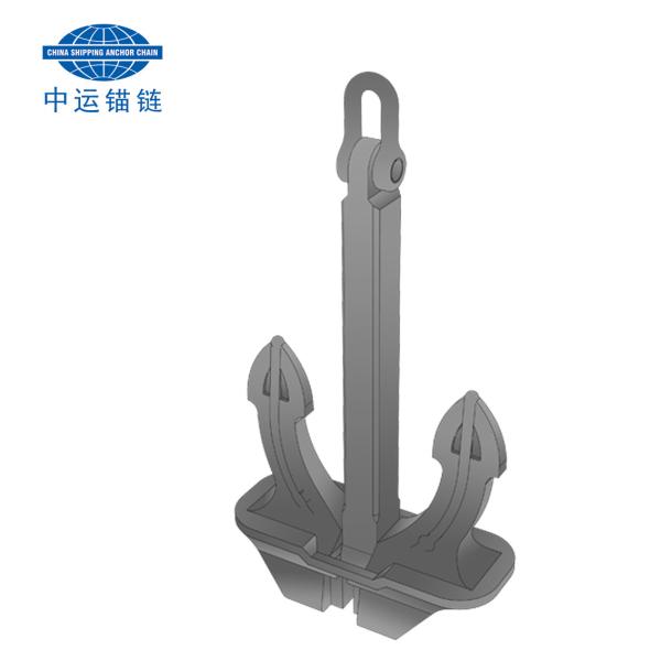 IACS Cert. Marine B Type Hall Anchor Black Painted Stockless Anchor
