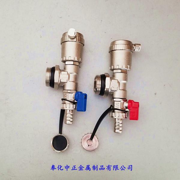 Stainless Steel Radiant Floor Heating Manifold with 1/2 PEX compression fittings