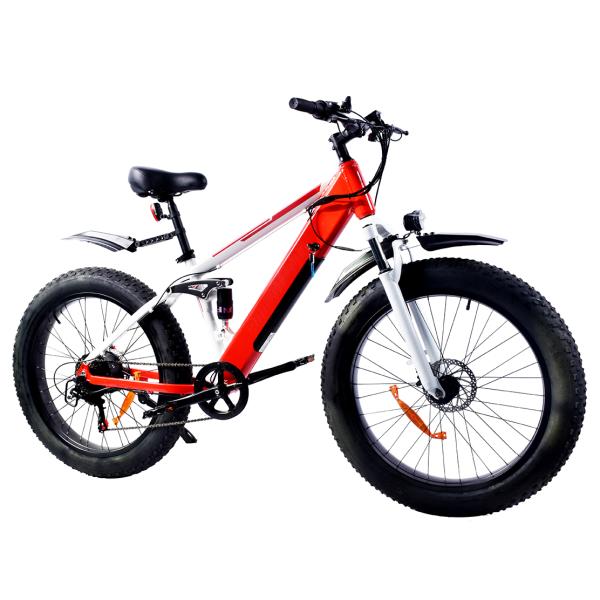 500W Fat Tire Electric Hunting Bike 40km/H With 26x4.0 Fat Tire