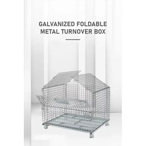 Galvanized Wire Mesh Pallet Rack Security Cage With PP Plate