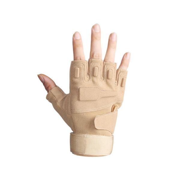 Custom Military Tactical Gloves Half Finger Airsoft Cycling Polyester Material