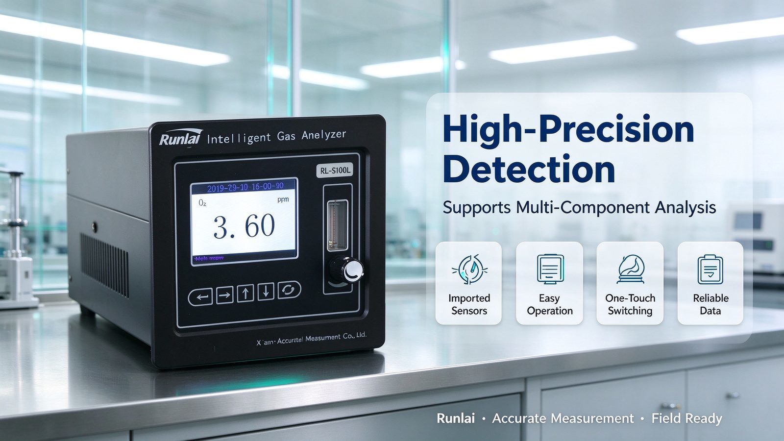Portable Trace Oxygen O2 Gas Analyzer Customizable Detector For Industrial Gas Analysis