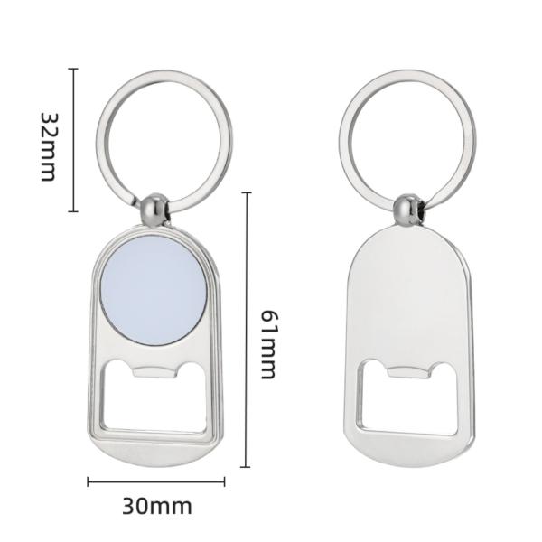 Blank Metal Sublimation Bottle Opener With Keychain DIY Sublimation Blank Keyring