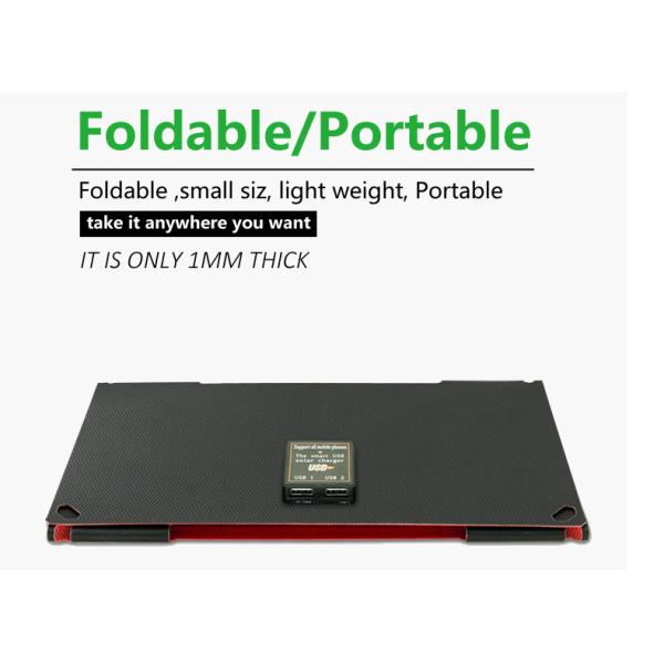 Panel solar portátil IPX5 a prueba de agua 28w Super Slim ETFE USB cargador solar