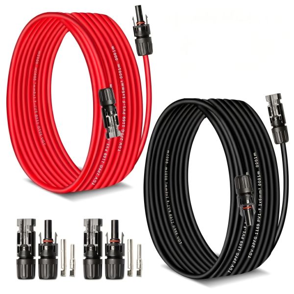 Photovoltaic panel extension cable, 4/6 square solar panel connecting wire, MC4 connector, DC cable