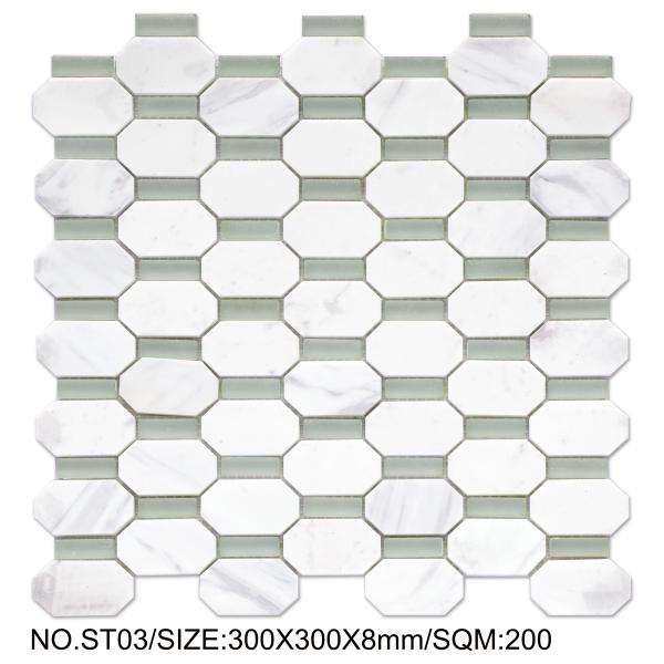 Firebrick White 300x300mm Natural Stone Mosaic For Rebuilding and Swimming Pool