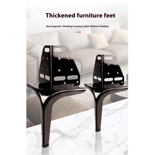 New Aluminium Metal Sofa Legs Lengthened Feet for Bed Chair Raised Support Dining Kitchen Table Furniture Wood Iron Hotels