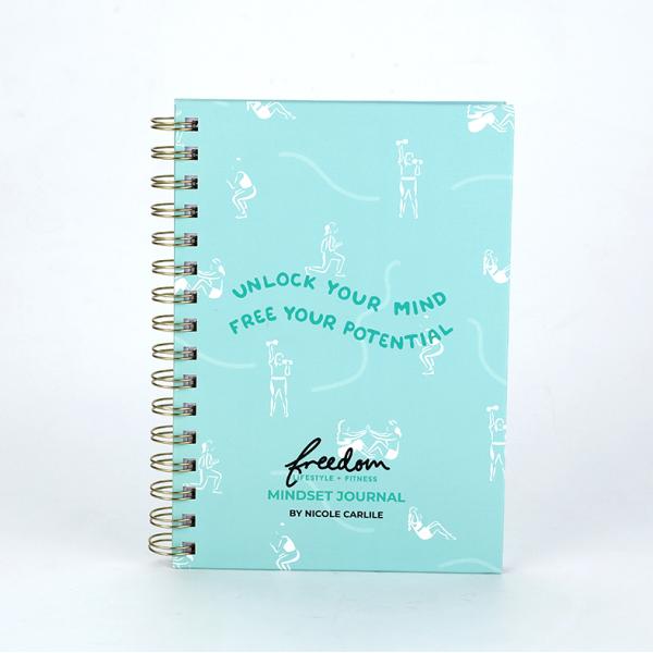 Journal d'entraînement personnalisé A5 Journal de conditionnement physique pour femmes et hommes Gym et planificateur de santé quotidien