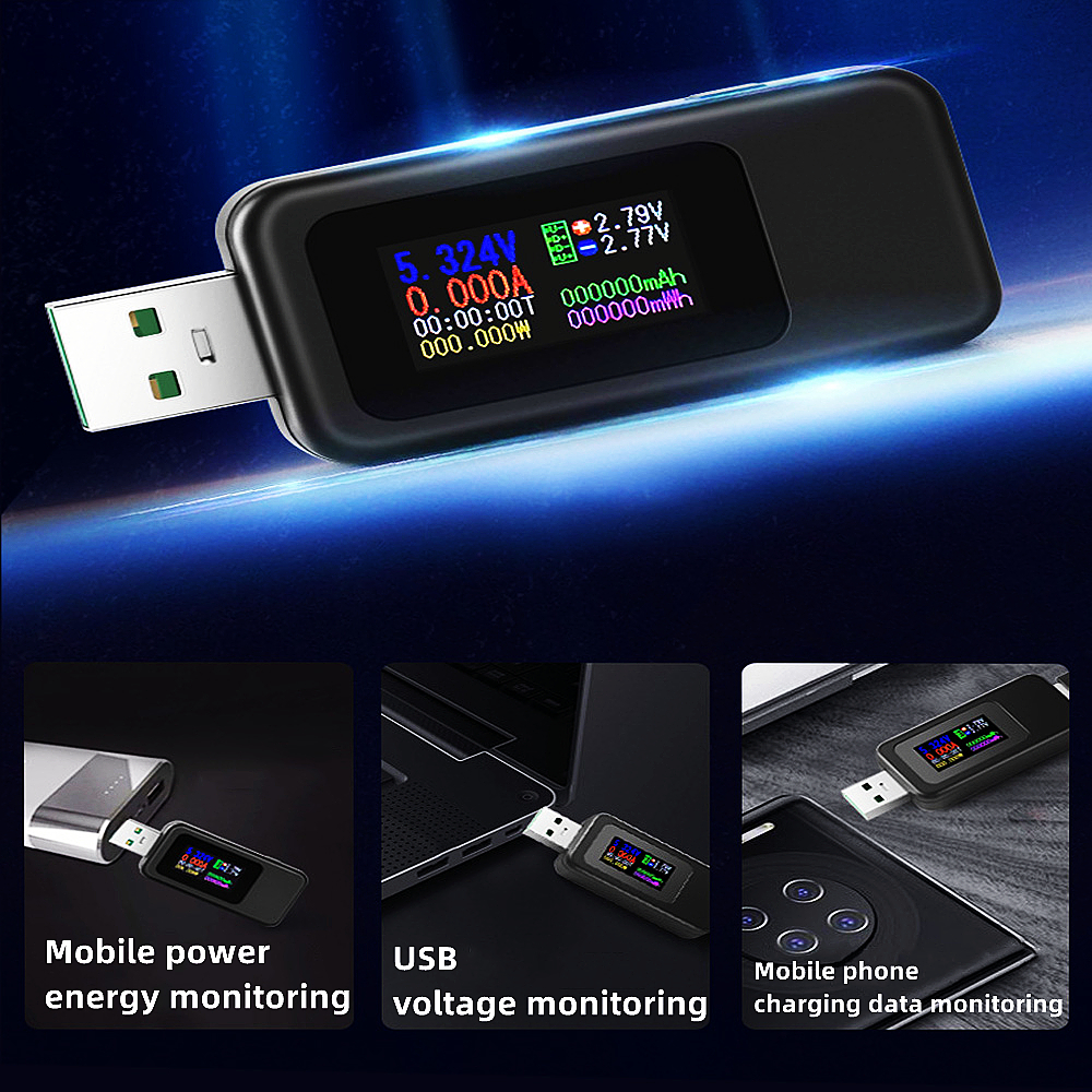 10 1 USB Tester DC Digital Voltmeter Amperimetro Amp Volt Ammeter Detector Power Bank Charger Indicator DIY Electric Battery