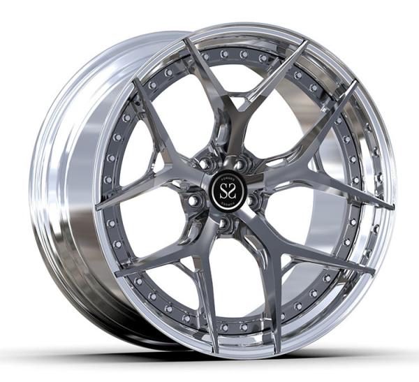 A liga 6061-T6 feita sob encomenda orlara o disco polonês 5x112 20 do metal de 2-PC Barrel+Gun 21 polegadas cabidas a Audi RS5 B5