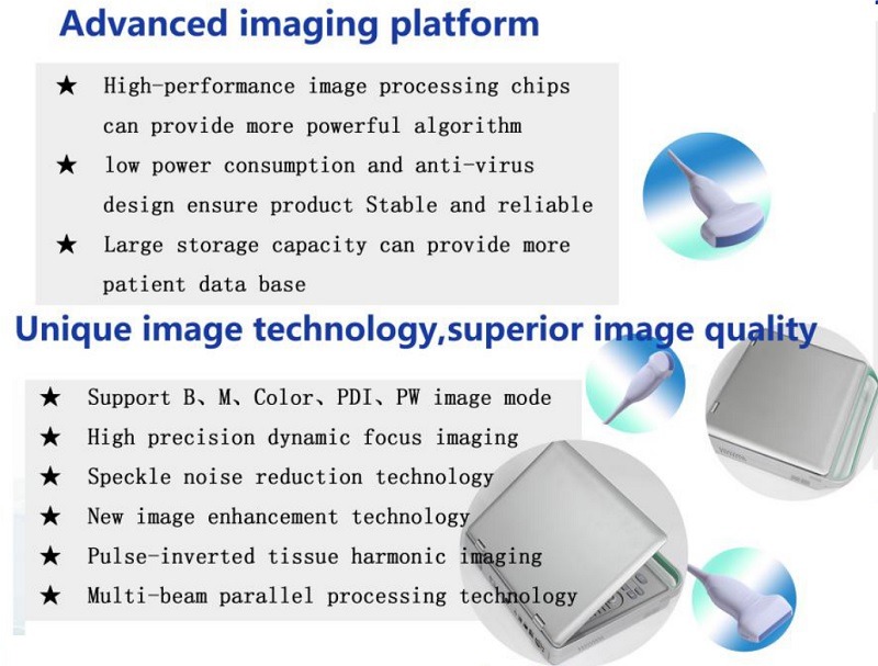 Hospital Outside 2D 3D Notebook Full Digital Color Doppler Ultrasound Diagnostic System Ultrasound Machine