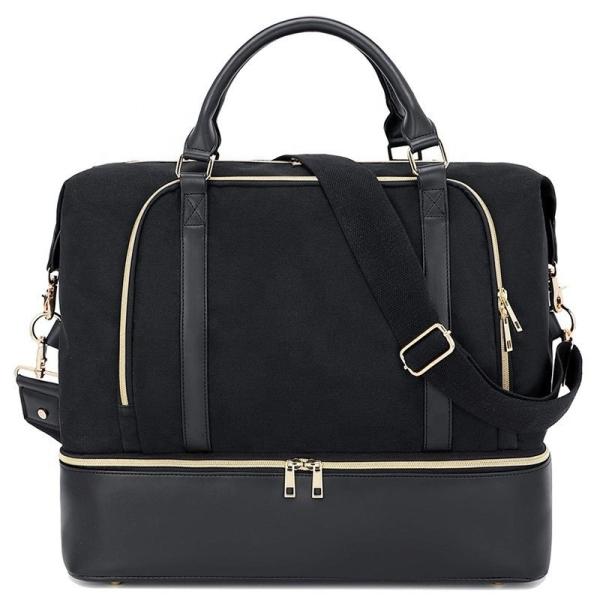 Large Carry On Travel Duffel Bags Weekend Tote Bag With Shoes Pouch For Men Women
