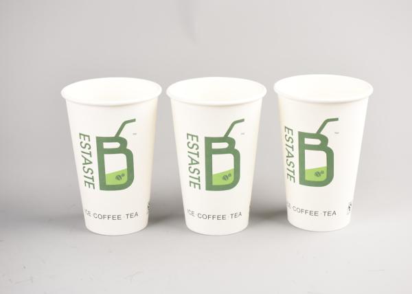 Recyclable 16oz Disposable Hot Drink Cups For Tea , Branding Logo