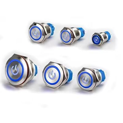 Stainless Steel Button Material Waterproof Light Switch ightless Pushbutton Switch and Flat Buttons