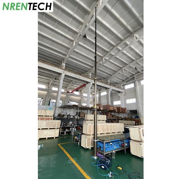 12m aluminum telescoping mast 30kg payloads 2.55m closed height for antenna-pneumatic lifting