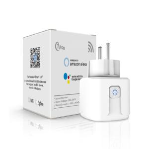 Eu Smart Plug Socket Wifi Outlet Tuya Alexa Voice Control Electrical Power