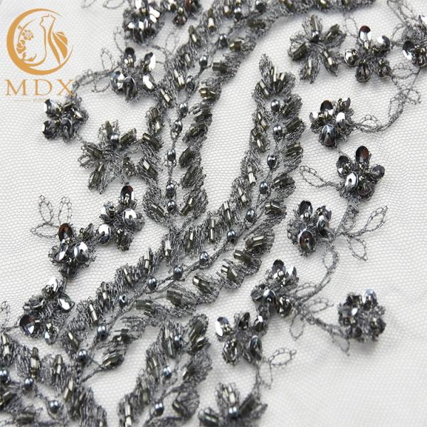 Ткани/вышитые черные шнурка свадьбы 3D MDX уникальные шнуруют нейлон 80%