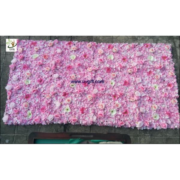 UVG pink hydrangea wedding flower wall for stage background decoration CHR1148