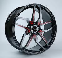 noir du lustre 22x10 avec la roue rouge de benz de 1-PC Mercedes