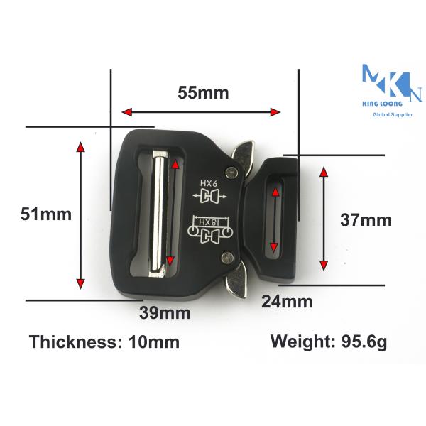 24 / 39mm Heavy Duty Zinc Alloy Tactical Belt Buckle / Military Belt Buckles