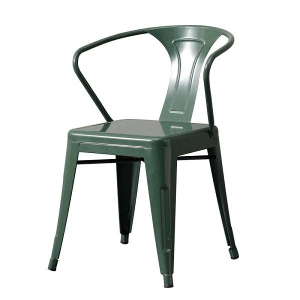 Adjustable Metal Dining Chairs Modern Stackable Design