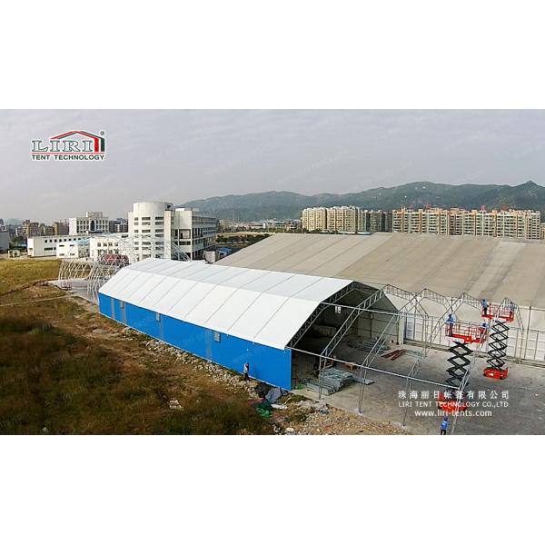 Double layer pvc cover snow resistance outdoor warehouse tent with ABS sidewall