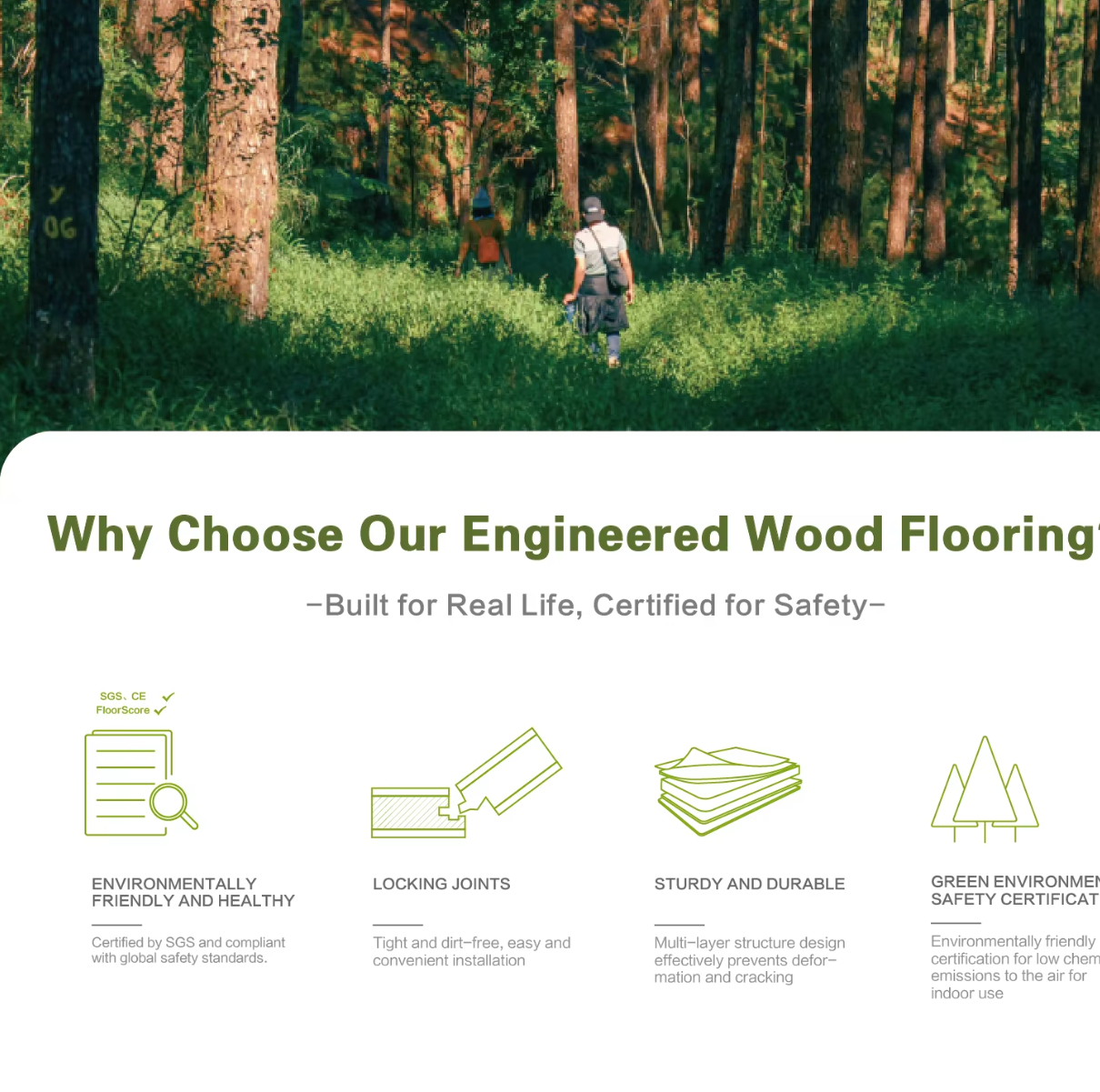 White Oak Multilayer Solid Engineered Wood Laminate Flooring Outdoor 15mm