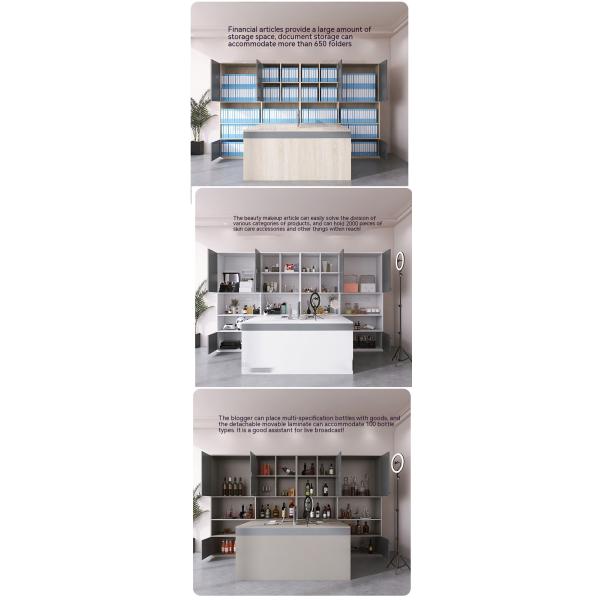 Cabinet de doble asiento pantalla estación de trabajo escritorio de computadora estilo moderno para sala de finanzas