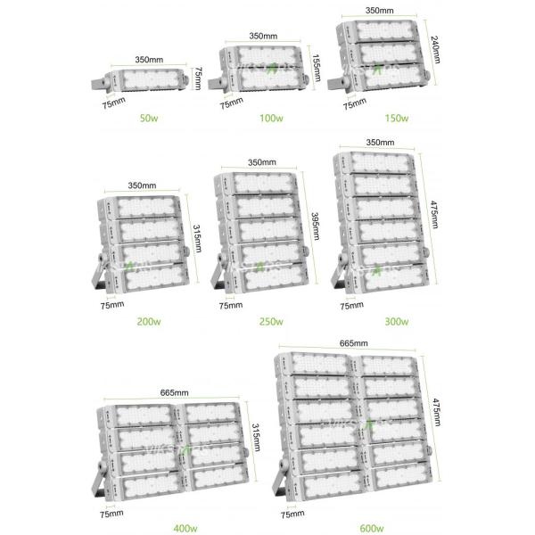 50W 100W 150W 200W 250W 300W Module High Mast Flood Lights Outdoor Football Field Lighting