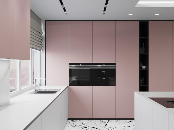 Armoires de cuisine modernes en bois massif de chêne