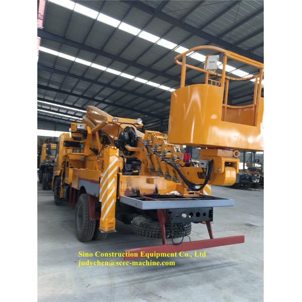 Yellow Special Purpose Truck 16m Telescopic Boom Aerial Work Truck