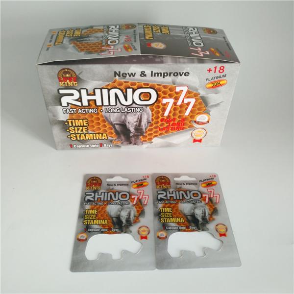 Пантера 3д носорога 69 красная чешет пластиковый волдырь упаковывая изготовленный на заказ размер для мужской капсулы