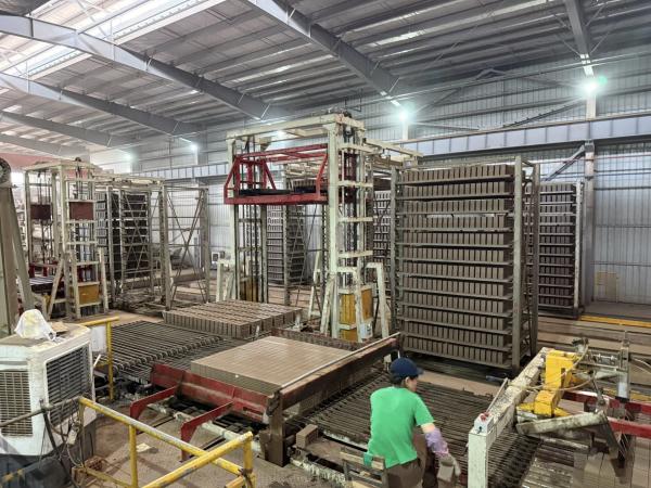 tunnel dryer drying system in full automatic red clay bricks blocks making project