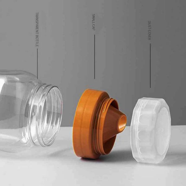 300g 500g 1000g Honey Bottles Reflux Inlet Sealing Plastic Seasoning Bottles