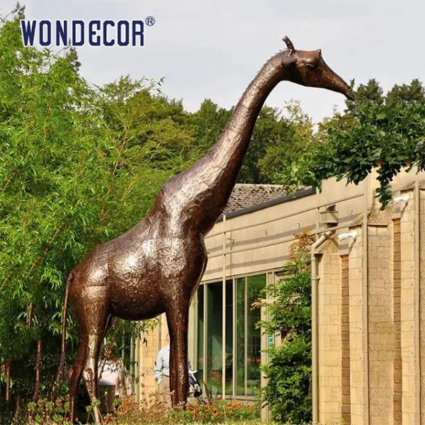 Large Garden Decoration Bronze Giraffe Statue 260cm For Outdoor