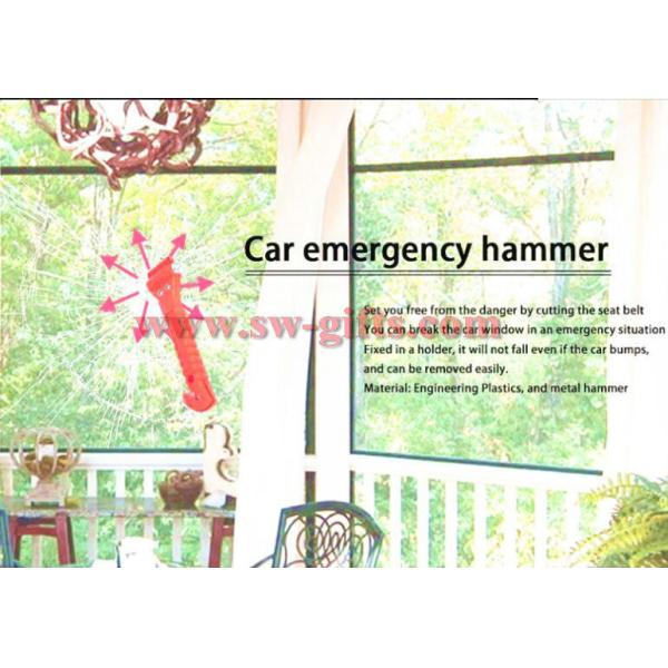 Mini Car Safety Hammer Life Saving Escape Emergency Hammer Seat Belt Cutter Window Glass Breaker Car Rescue Red Hammer