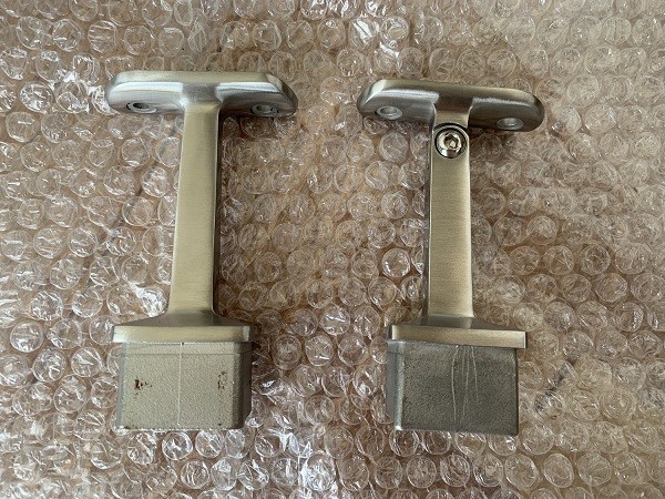 Durable Square Stainless Steel Balustrade Components , Top Mount Handrail