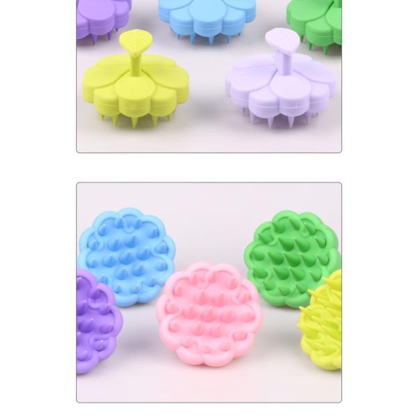 Soft Silicone Scalp Massager Shampoo Hair Massage Brush Scalp Cleansing Brush with Custom Logo Support