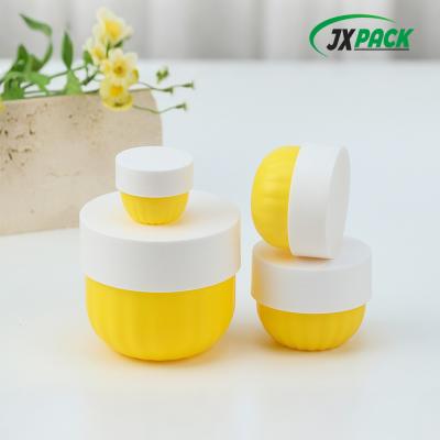JXAPCK round, refillable thickened plastic cosmetic cream jar container, plastic cosmetic jar with lid