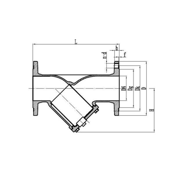 Ductile Iron GGG50 Flanged Y Type Strainer Flanged Pn16, Dn80, SS304 Screen DI Body For Waste Water