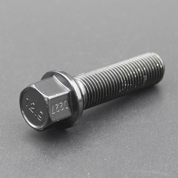 Shank 47mm R14 Extended Lug Bolt Grade 12.9 For Audi & Mercedes Dual Coating Black Finish