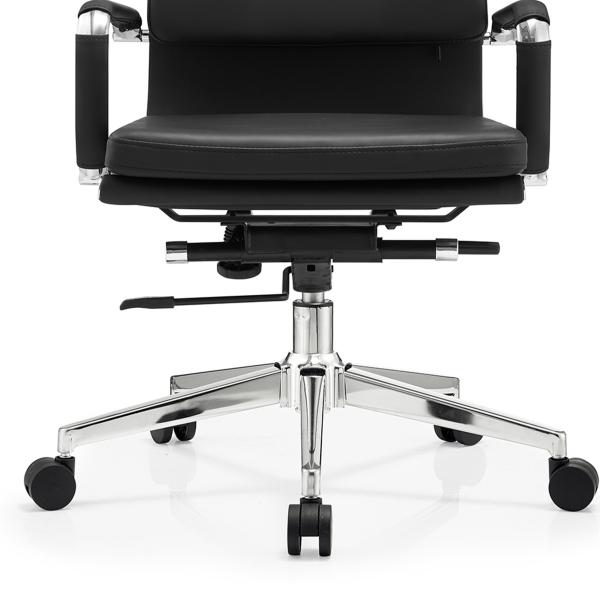 Office Leather Office High Back Chair Executive Wooden Frame Office Chair