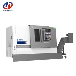 SMTCL HTC40Q CNC Horizontal Lathe with Bar Feeder | Automotive Axle & Shaft Turning Solution | CE Certified