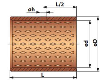 High Load Capacity Bronze Bushing Without Perforation / Flange